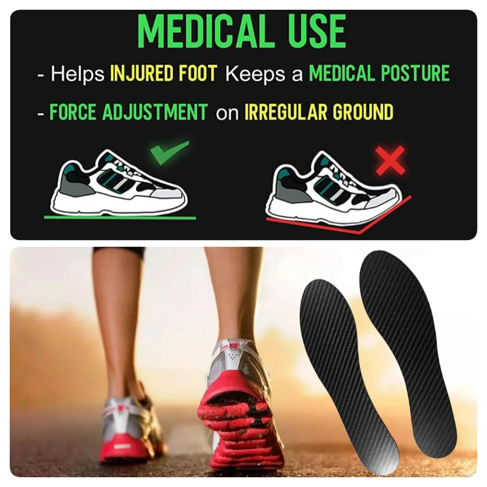 High quality 0.8mm 1.0mm 1.2mm thick carbon fiber sports insole for mens sports insoles 240704