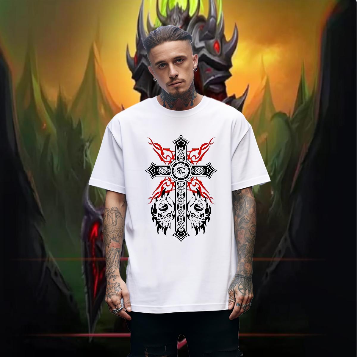 Soft Men Clothes T-Shirt fathion 230g Cotton Cotton Breathable Soft Sport T-Shirts for Men Custom Cartoon New Tees