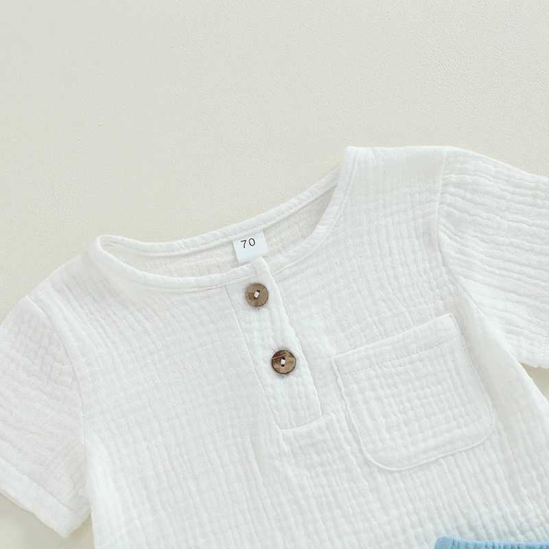 Clothing Sets Casual Baby Clothes Set 2Pcs Solid Short Sleeve Top Shorts Suit Boy Outfits Baby Summer Clothing Toddler Cotton Outfit 0-3Y