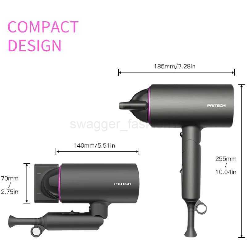Hair Dryer Professional Leafless Hairdryer Anion Temeperature Control Blow Dryer Salon Dryer Hot Cold Wind Hair StylerBkl240717