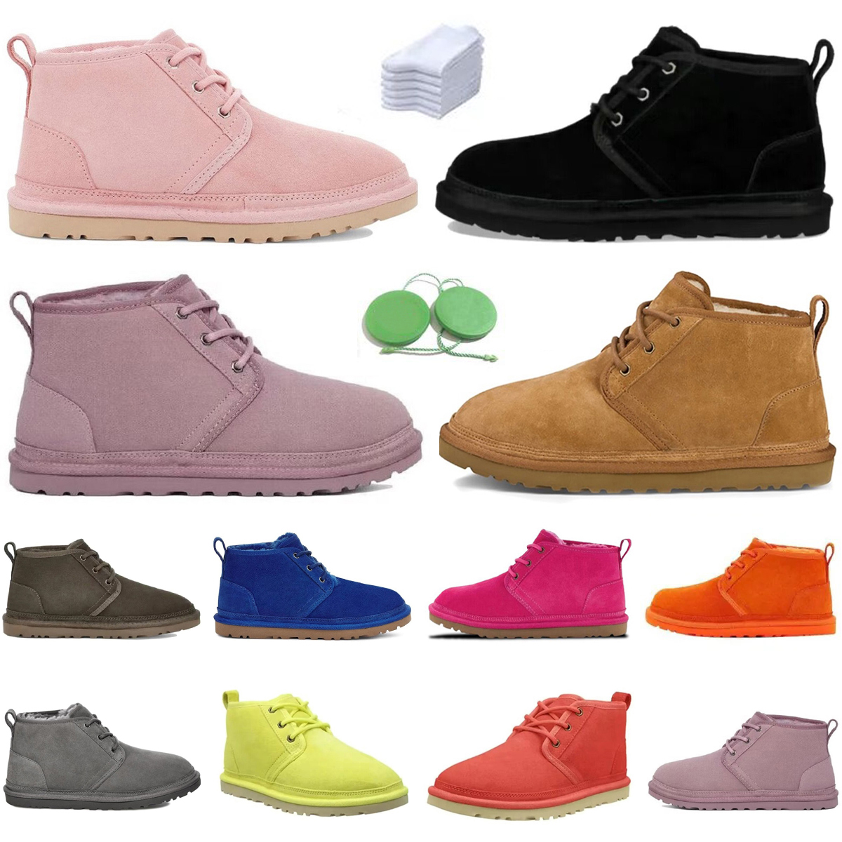 Neumel Boots Snow Platform Designer Bottes Ankle Men Women Fashion Chestnut Mustard Seed Black Pink Grey Olive Blue Yellow Red Winter Keep Warm Velvet Booties