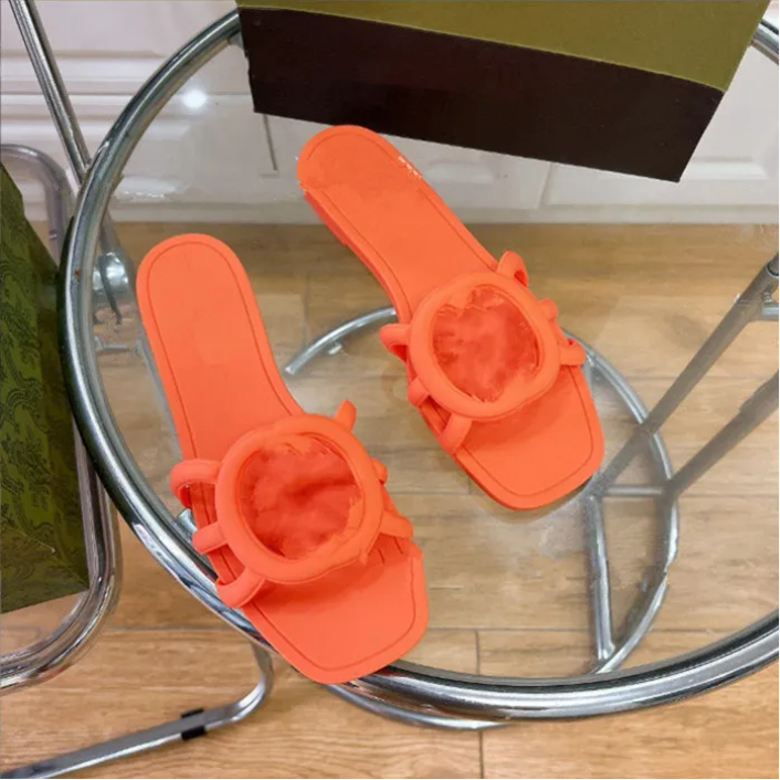 Women Slide Sandal Colorful Flat Slippers Sandale Cut-Out Designer Sandals Jelly Slipper Summer Beach Pool Slides Mule Waterproof Rubber Home Outdoors Luxury 888