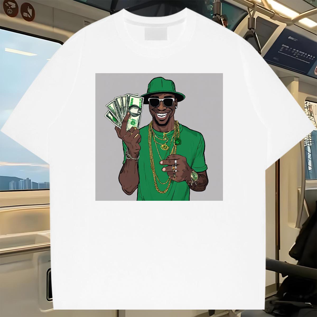 Wholesale T shirt XH 230g Cotton Summer Casual Breathable Crew Neck Cotton Men Clothes T-Shirt Classic Casual Black White Top Tees