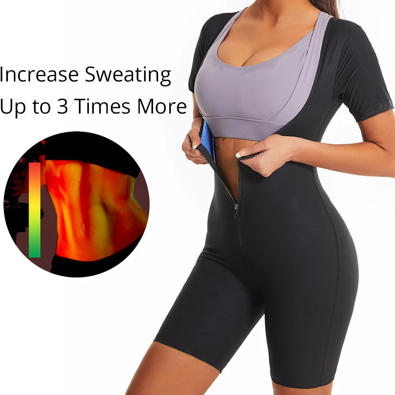 Fajas Shapewear High Compression Bodysuit Girdles Sauna Sweat Suits Polymer for Daily and Use Slimming Sheath 240703