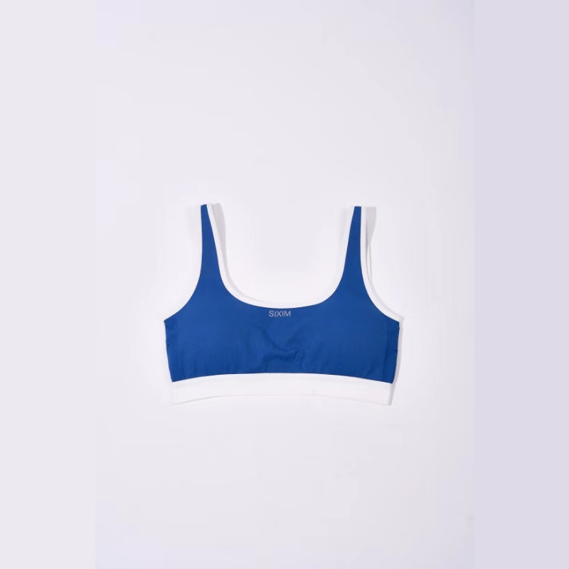 AMRIY Seamless Womens U Back Sports Bra - Scoop Neck Low Impact Wireless Sports Bra Yoga Cami Padded Workout Bra B-S005
