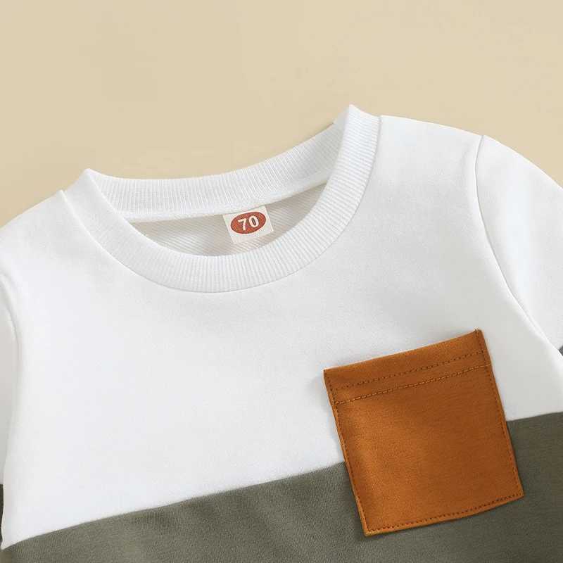 Clothing Sets Toddler Baby Clothing Sets for Infant Baby Boys Clothes Set Contrast Color Sweatshirt+Pants 2pcs Outfit Kids Costume Outfit