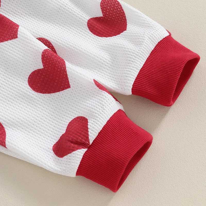 Clothing Sets Spring Autumn 0-3Y Newborn Baby Girl Boy 2PCS Clothes Set Heart Print Waffle Sweatshirt Pant Toddler Clothes Outfit Baby Costume