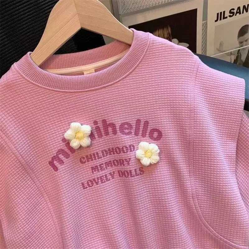 Clothing Sets Girls Clothes Set New Spring and Autumn Childrens Fashion Sweater Pants 2-piece Suits For Girls Baby Sports Suits 3 5 7 9Y