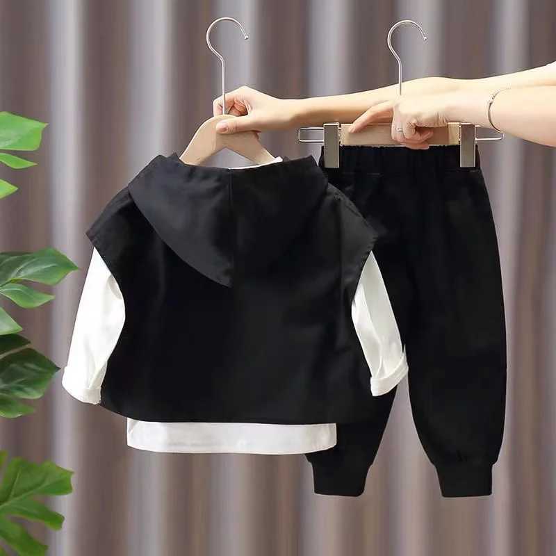 Clothing Sets Boys Spring and Autumn Set Childrens Clothing Boys Fashionable Three Piece Set Handsome Trend For Middle And Small Children New