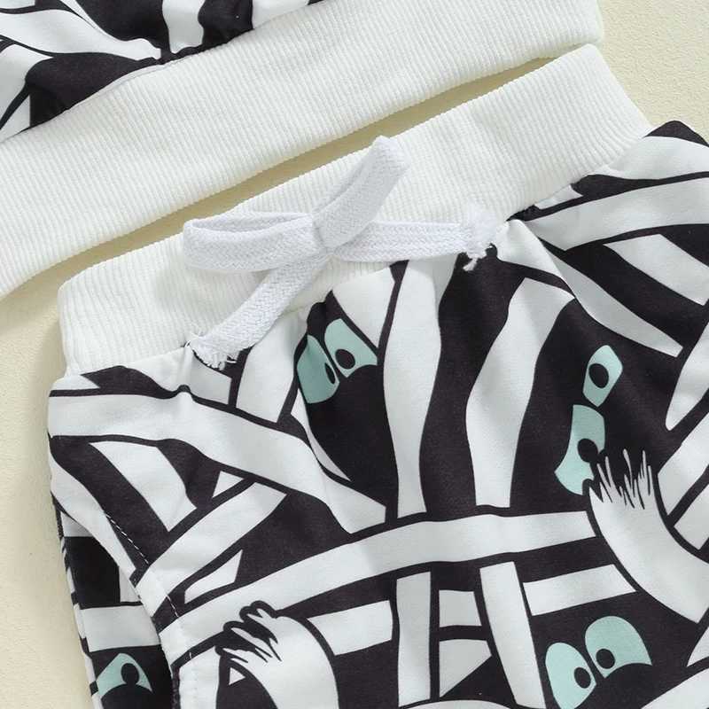 Clothing Sets Baby Autumn Tracksuit Set Toddler Baby Boys Long Sleeve Cartoon Mummy Print Sweatshirt Pants 2-piece Outfit for Children