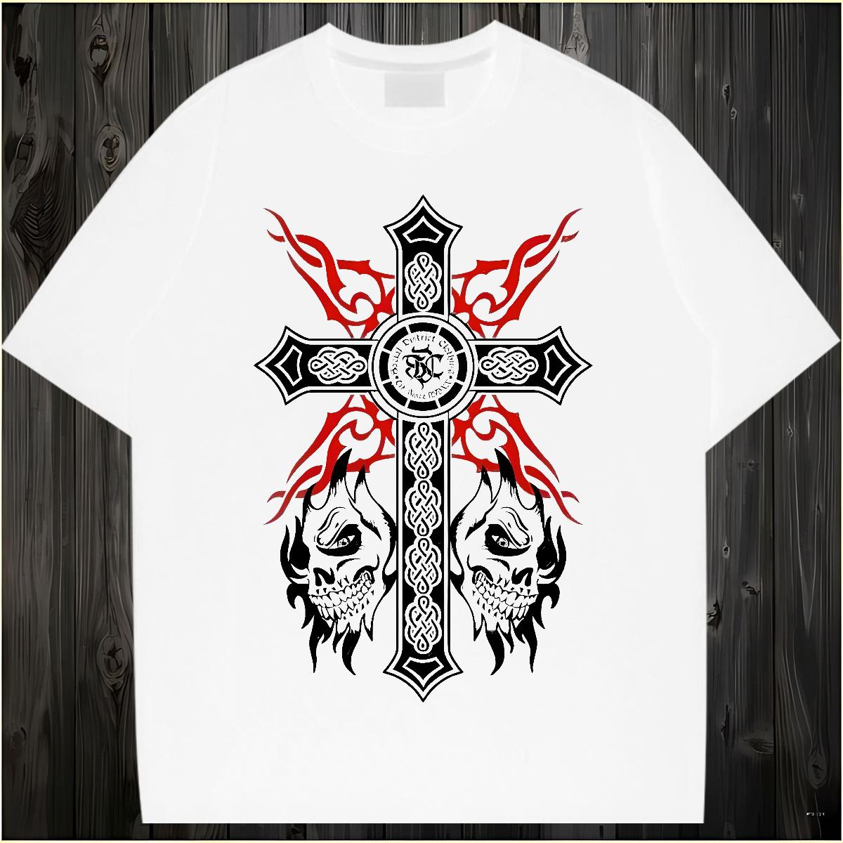 New T shirt fathion 230g 100% Cotton DIY Printed Daily Outfit Couples T Shirts Cotton Breathable Short Sleeve Brand