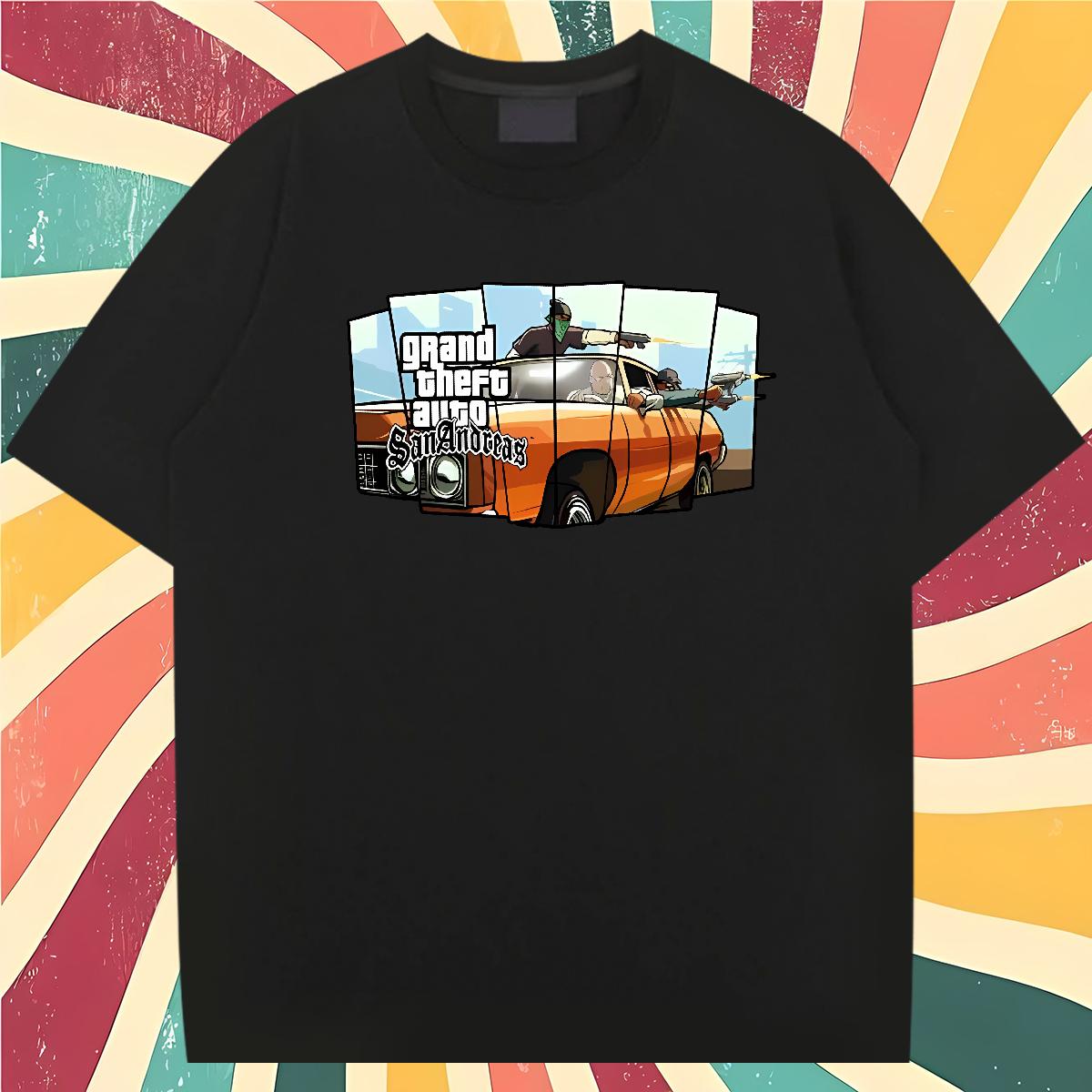 Factory Direct T Shirts Men racing 230g 100% Cotton Skull Daily Outfit Men Tshirts Short sleeve Cotton Soft Brand