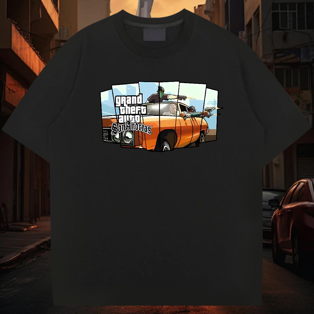 New Designer Men T Shirts racing 100% Cotton 230g Custom Cartoon Mens Tshirts Sports Casual Short Sleeve Cotton O-Neck Loose Tops Tees