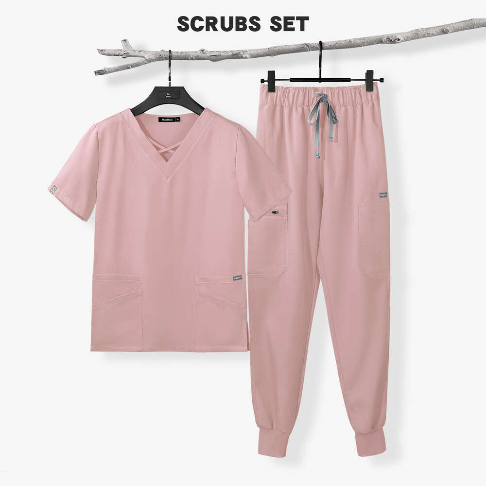 Scrub Set Undefined Zip Up New Arrival Non-ironing Show Thinness Temperament Ventilation Sexy Linen Self-cultivation