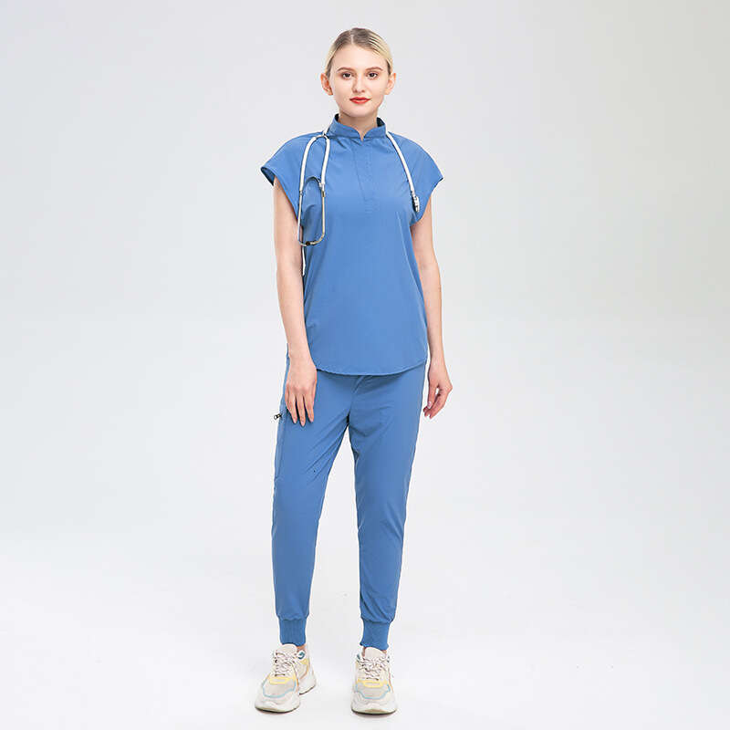 Niaa Hinn Scrub Set New Arrival New Product Show Thinness Washable High Elasticity New Pattern Business Affairs Sexy Temperament Short