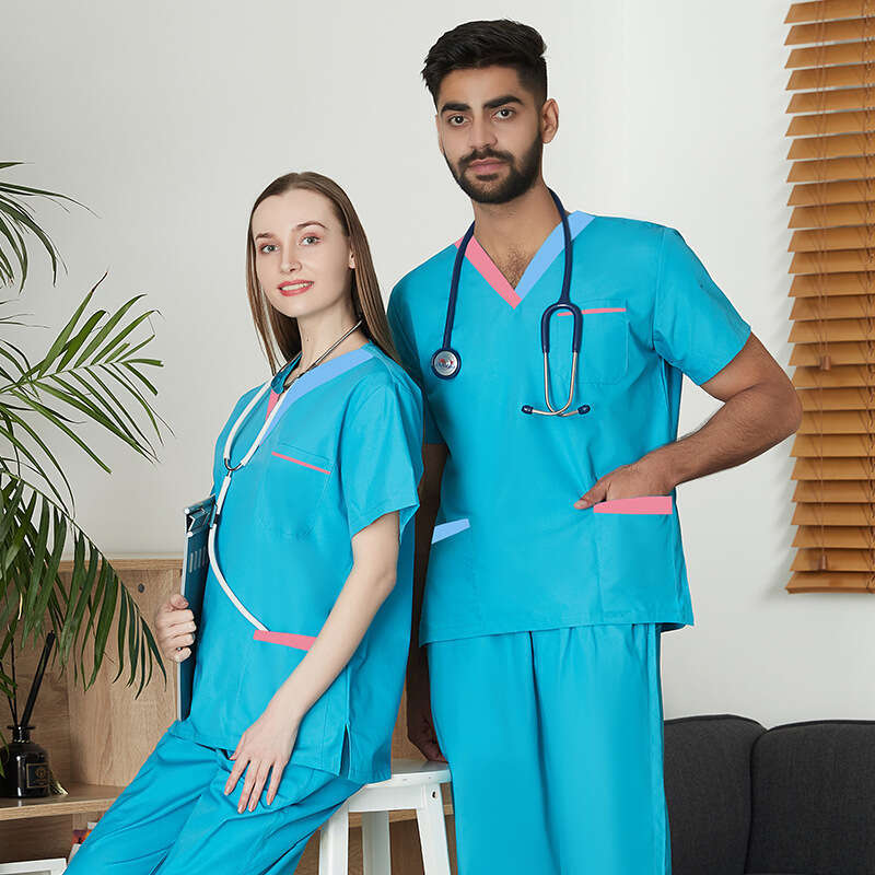 Niaa Hinn Scrub Set Two Piece Set Women Undefined Scrubs for Women Uniform New Arrival French Long Ventilation Fashion Loose Self-cultivation Short Bi