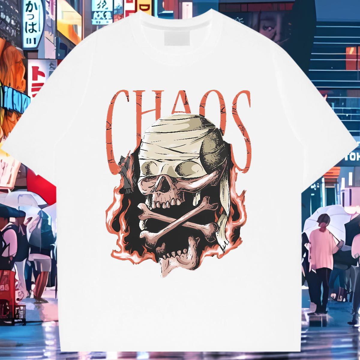 Cool Mens Tshirts Skeleton 230g Cotton Cotton Breathable Sports Casual Man T Shirts DIY Printed Brand Tee Shirt