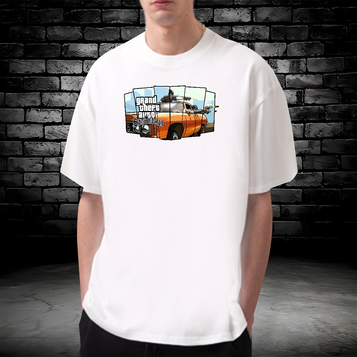 Factory Direct T shirt racing 100% Cotton 230g Custom Big Size Daily Wear Men Tees Breathable Crew Neck Cotton Loose Fit