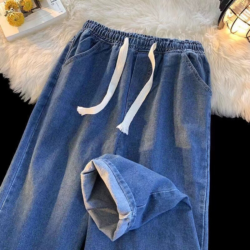 Designer men's jeans new unisex loose pants spring/summer buttonless design jeans