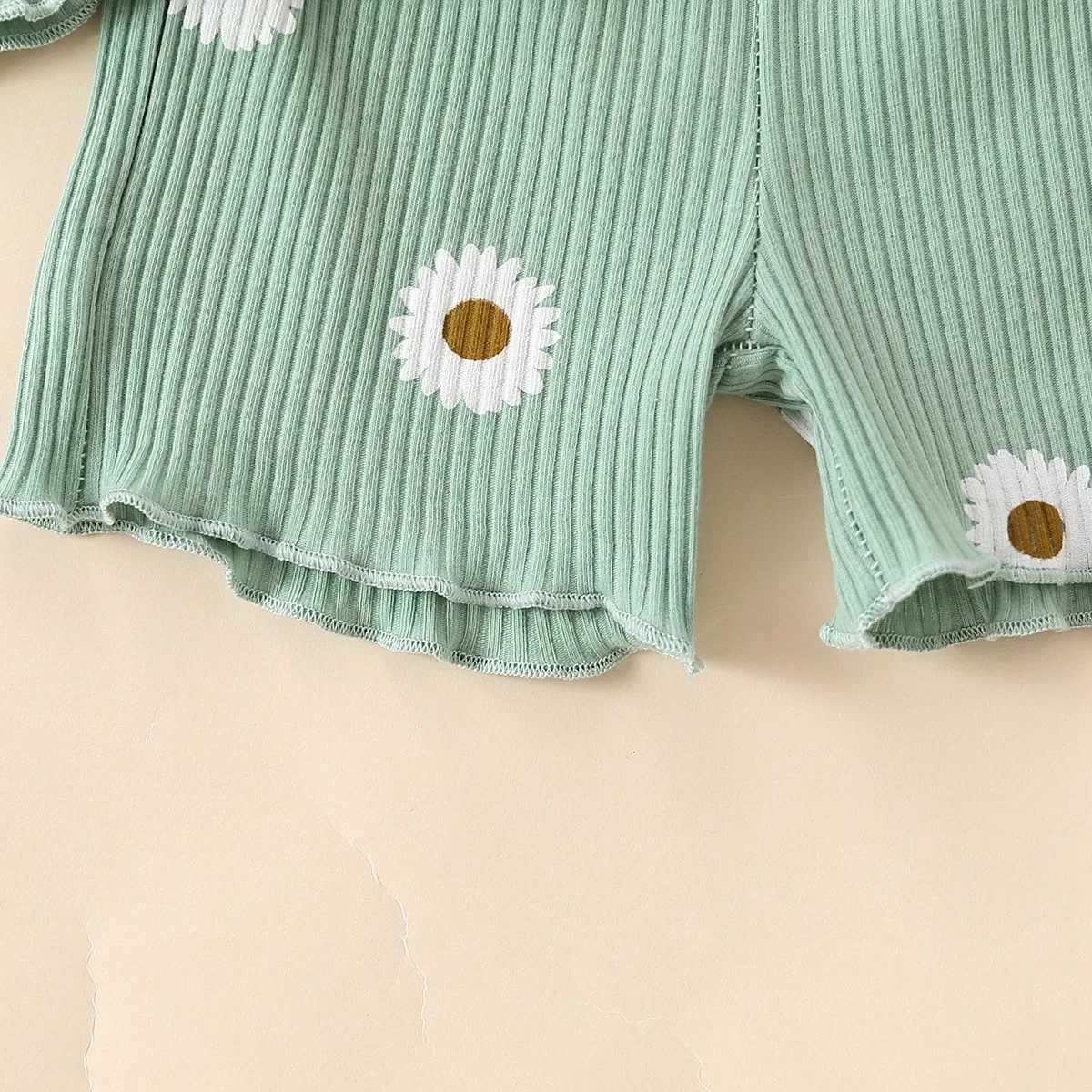 Clothing Sets Summer Baby Girl Little Sunflower Cotton 2 Piece Short Sleeve Short Shorts Set Sweatshirt Comfortable and Easy Care