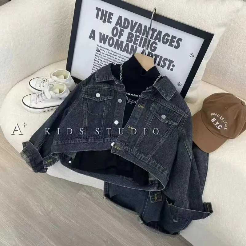 Clothing Sets Childrens Clothing Set New Boys Denim Coat + Jeans Two Piece Spring and Autumn Kids Baby Outfits 2-7Y