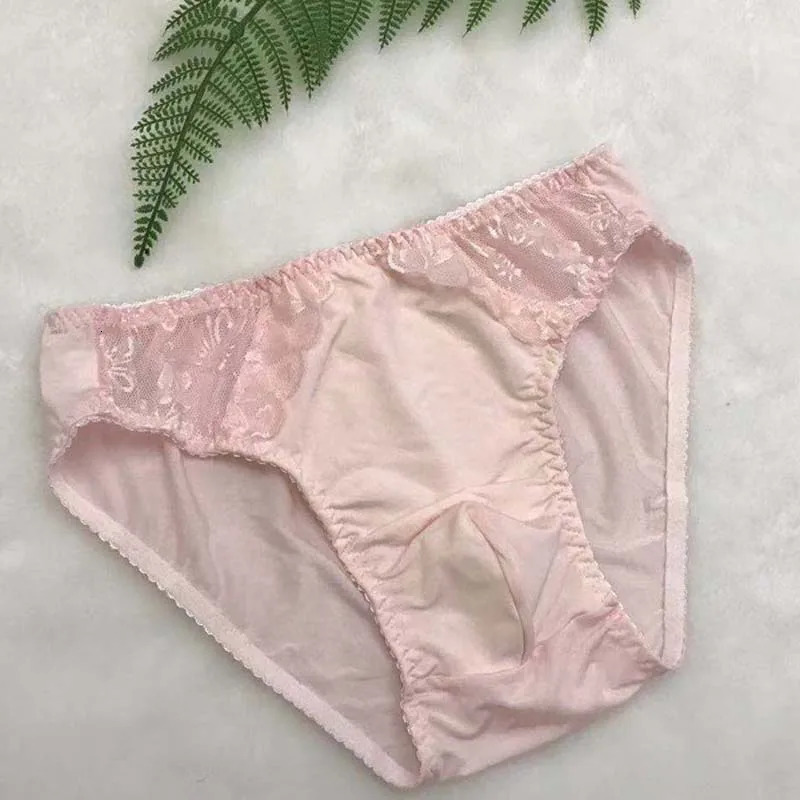 Male Sexy Lingerie Underpants Sissy Pouch Panty Lace Bikini Briefs Gays Underwear Sissy Panties Gays Clothes Briefs 240715