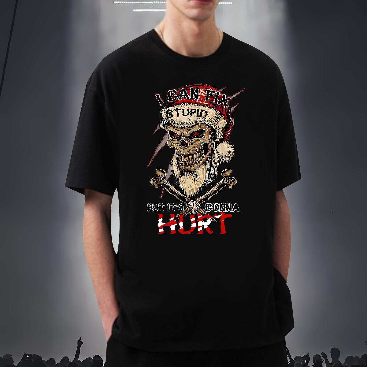 2024 New T shirt Skeleton 230g 100% Cotton Customized Print Home Outdoor Couples T Shirts Short sleeve Cotton Soft Unisex