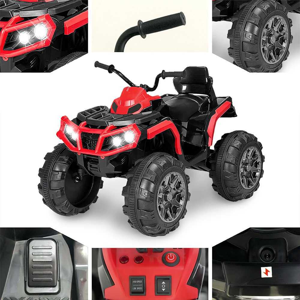 24V Battery Powered Kids ATV Ride On Electric Car with Bluetooth MP3 LED Headlights Spring Damper System for Boys and GirlsCL240717
