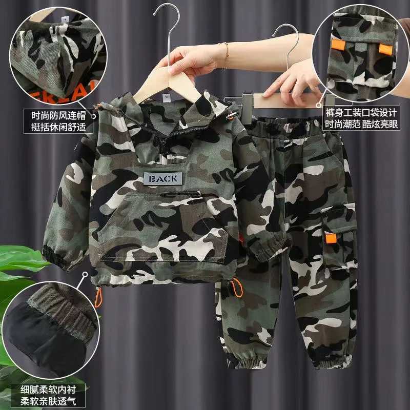 Clothing Sets 2024 New Spring Autumn Baby Clothes Suit Boys Outfit Sets Koean Baby Boys coat + Pants SetsChildrens Set 2 To 8 years