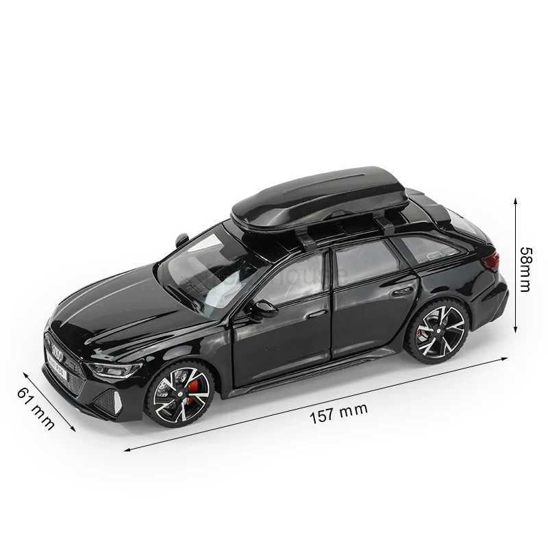 1/32 RS6 Car with Sound Light Doors Opened Alloy Diecast Model Vehicle Collection Toy for Boy Adult Festival Gift Free shipping