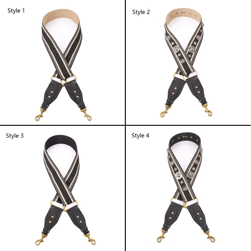 TINBERON Canvas Shoulder Bag Strap Vintage Rivet Crossbody Width Shoulder Strap Leather Bag Part Accessories Apply To Saddle Bag
