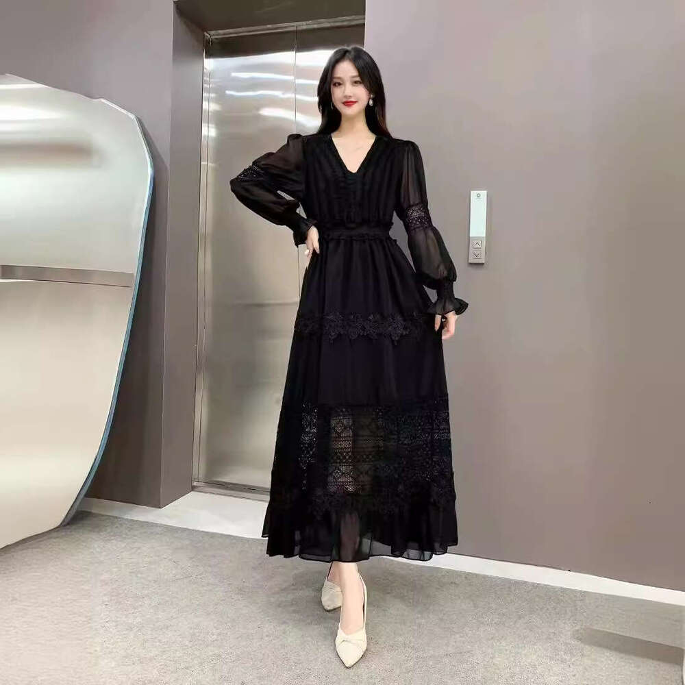 Waist Tied Dress, Spring/summer Womens Clothing, Early 2023, New Heavy Industry Large Swing Long Skirt, Elegant and Unique Skirt Temperament Oversize 