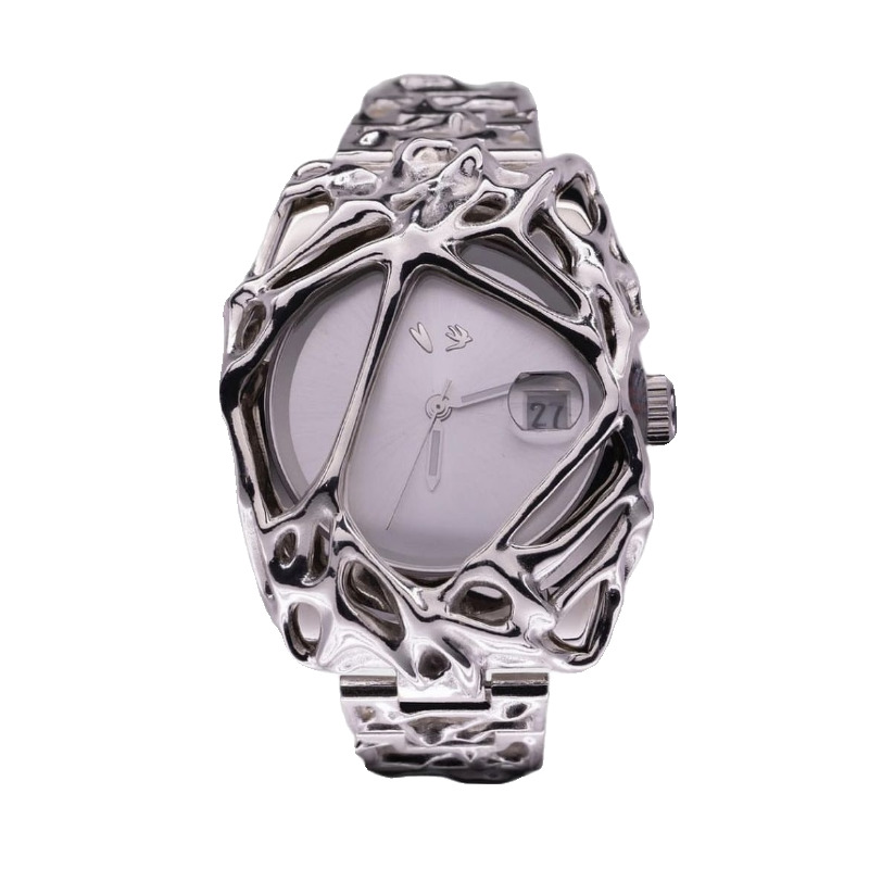 Processing Custom Design Alabaster Quartz Watch with Unique Claw Shape Movement for Men Goth Charms Jewelry Making fine watch