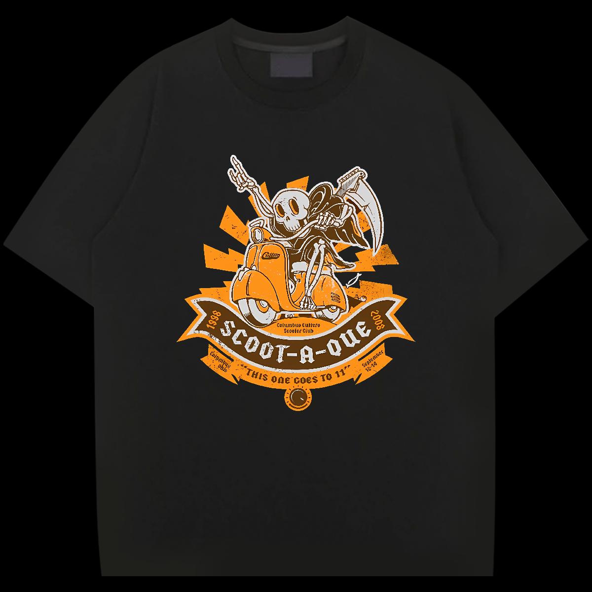 New Arrival T Shirts Men Skeleton 100% Cotton 230g DIY Printed Tshirts Casual Crew Neck Cotton Unisex Polos