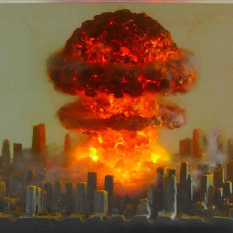 Nuclear Explosion Bomb Mushroom Cloud Lamp Flameless Lamp For Courtyard Living Room Decor 3D Night Light Rechargeable 240709