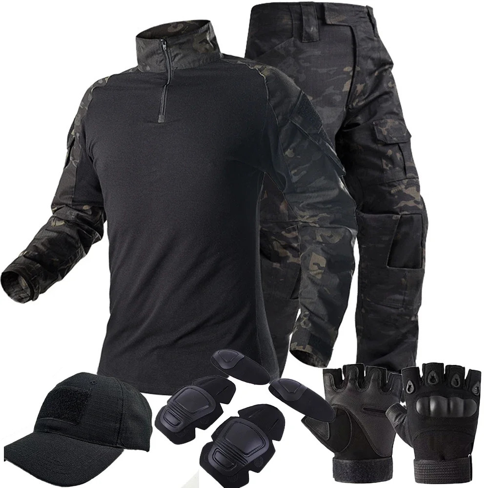 Tactical Milita Uniform Suits Camouflage Suit Hunting Shirts Pants Airsoft Paintball Clothes Sets outdoor Camo uniform Force 240716