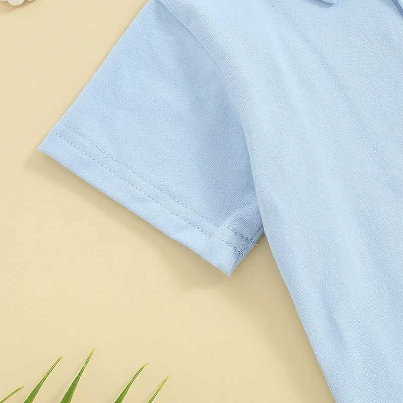 Clothing Sets New Summer Baby Boys Clothes Suit Fashion Short Sleeve Lapel Collar Tops + Shorts 2Pcs/Set Toddler Casual Costume Kids Sets