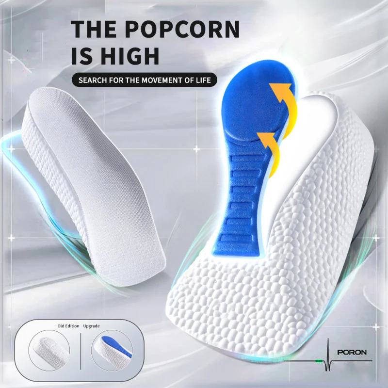 1535CM Invisible Height Increasing Insole Orthopedic Arch Support Soft Elastic Light Weight for Men Women Shoes Pads 240711