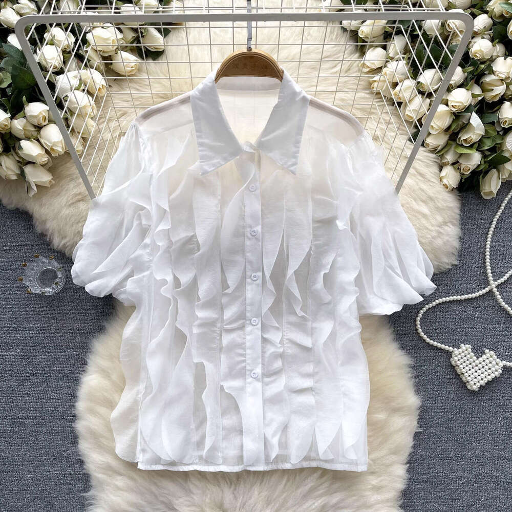 High Street Long Sleeve Tee Shirts Summer Printing Short Sleeve Pure Cotton Print Tshirt Stripe Lace Slim-fit Women's T Shirt Clothes Stretch Cas