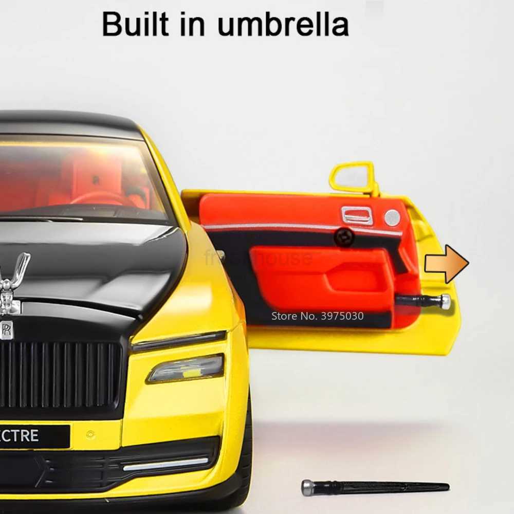 1/24 Alloy Diecast Car Model Rolls Royce Spectre Toy Simulation Limousine Pull Back Sound Light Advanced Decorative Toys for BoyCL240717