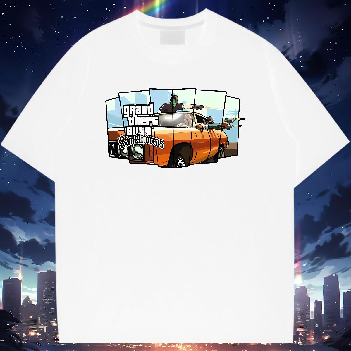 2024 Designer Men T Shirts racing 230g 100% Cotton Plus Size Cartoon Men Clothes T-Shirt Street Casual Breathable Crew Neck Popular Tees Shirts