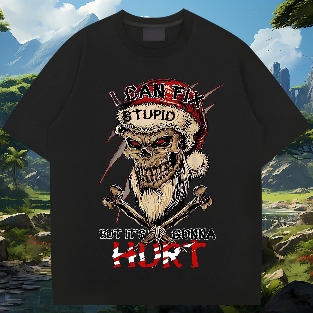 Custom T Shirt For Man Skeleton 230g 100% Cotton Oversized 3XL 4XL Tshirt for Man Woman Daily Wear 180g Cotton Wholesale Tshirts