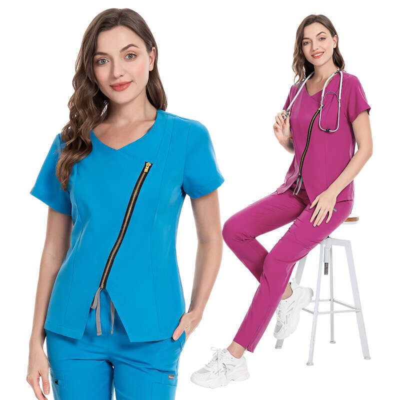 Designer Two Piece Set Women Scrubs Set New Product Long Show Thinness Washable Gentle Wind High Elasticity Printing Versatile Loose Novelty