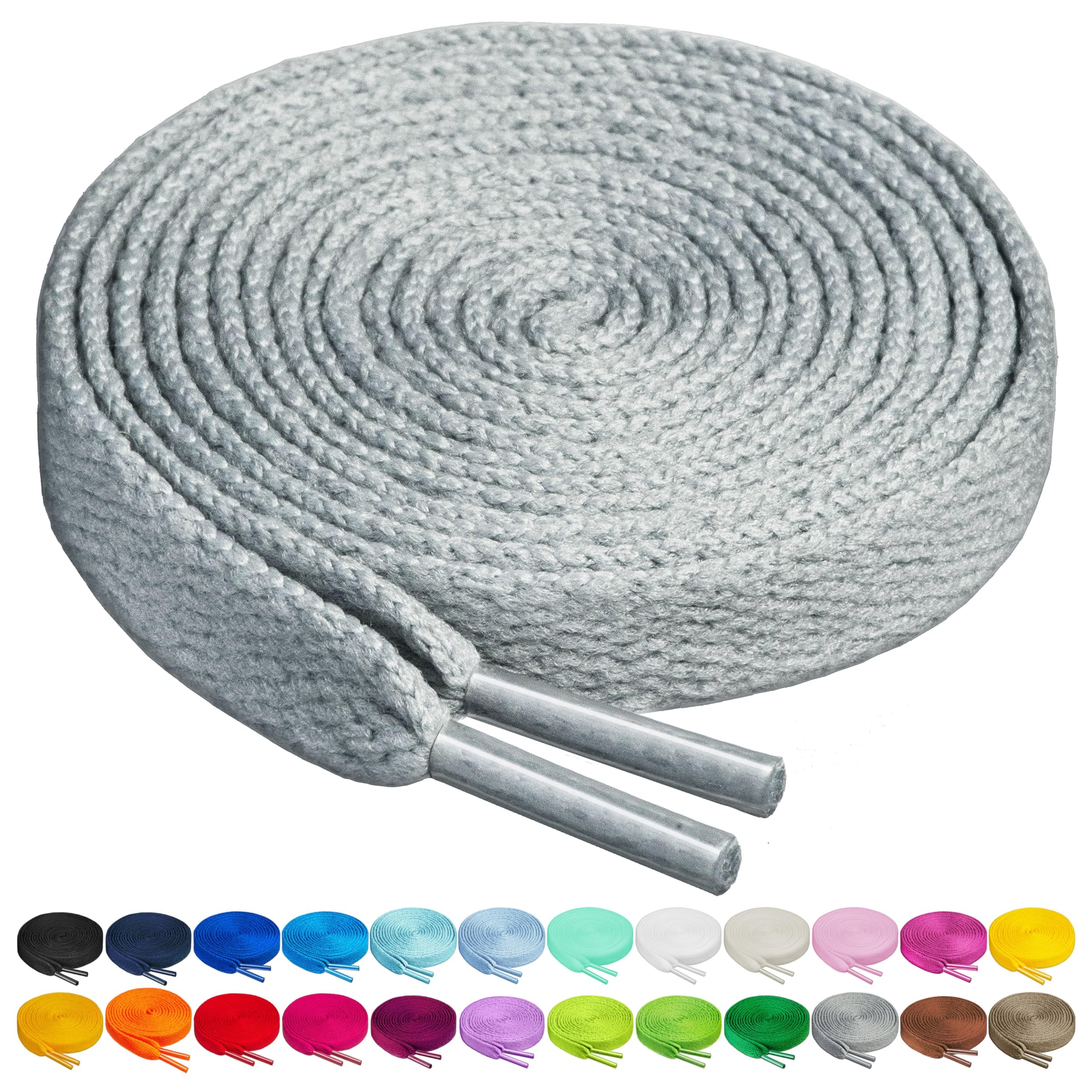 15 Pairs Flat Satin Shoelaces Shoe Laces Silk Ribbon Shoelaces for Sneakers Casual Canvas Shoes Boots (15 Colors)