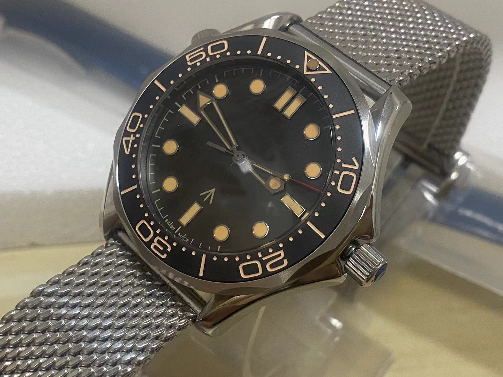 high quality mens automatic watch for man Wristwatches 007 watch ceramic Wristwatch movement original. montre de lux fashion relojs aaa F1 watchs moonwatch ocean