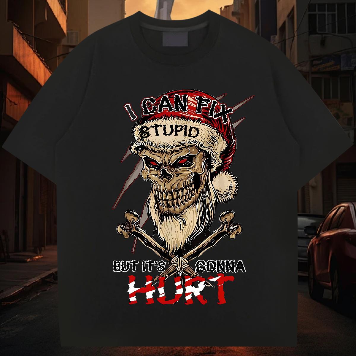 Fashion Design Mens T Shirts Skeleton 100% Cotton 230g Plus Size Cartoon Mens Tshirts Spring Summer Cotton Breathable Short Sleeve Designer Polos