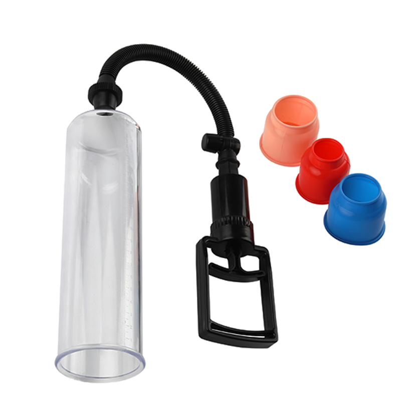 Male Plastic Penis Enlarger Pump Vacuum Fake Vagina Set Exercise Extender Enhancer Masturbator Rubber Sleeve Adult Sex Toys Men