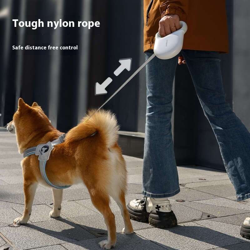 New automatic telescopic towing and dog walking reflective leash for outdoor portable pet supplies