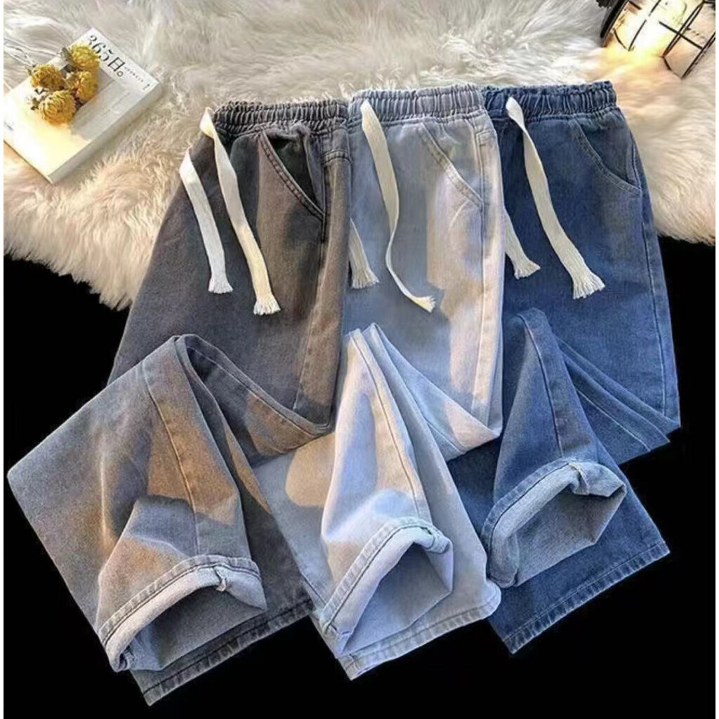 Designer men's jeans new unisex loose pants spring/summer buttonless design jeans