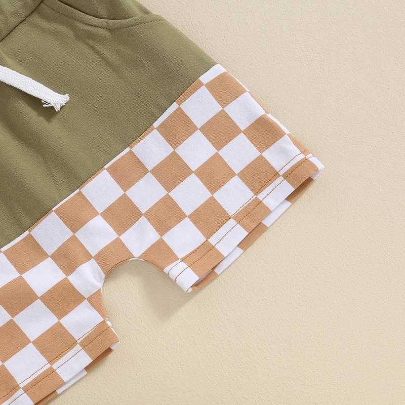 Clothing Sets Toddler Baby Boy Summer Clothing Set Plaid Sleeveless Tank Top with Elastic Waist Shorts 2Pcs Boy Tracksuit Outfits